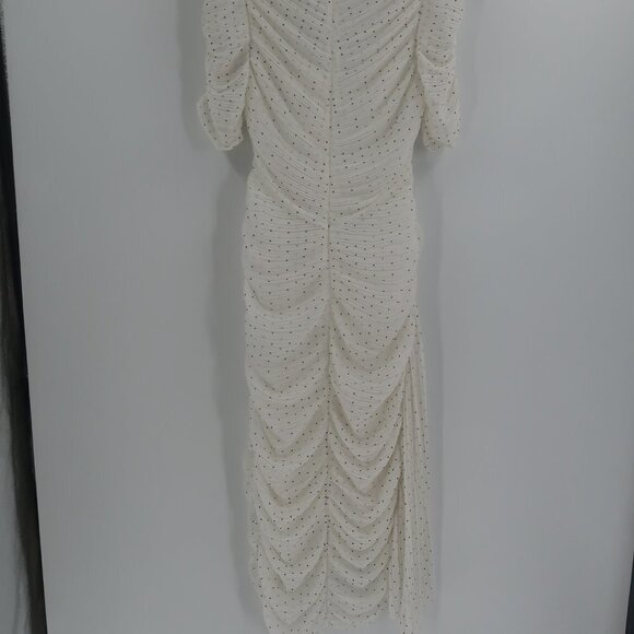 Frame Gathered Keyhole Tie-Neck Dress Size Medium NWT - Picture 9 of 12